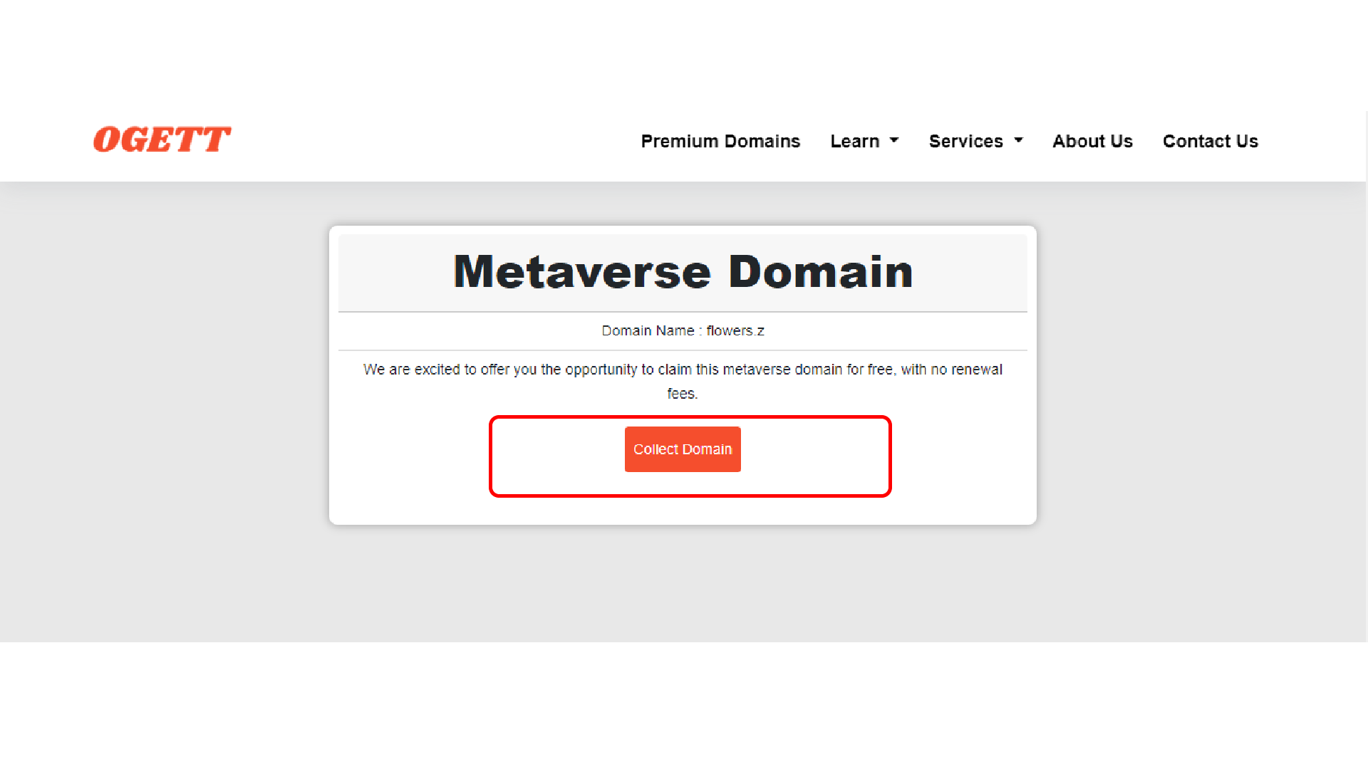 how to get free metaverse domain- step 1